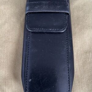Black Leather Pen Case